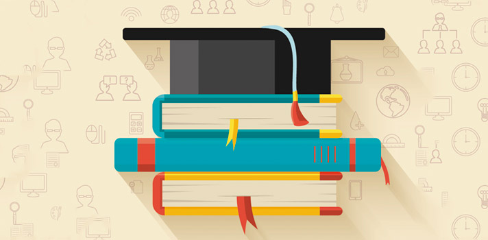Libros y birrete alegoria doctorado